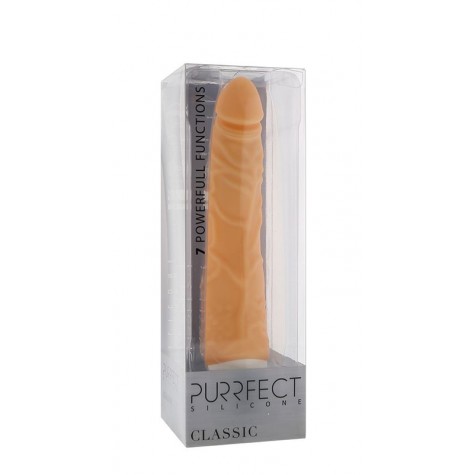 Телесный вибратор-реалистик PURRFECT SILICONE CLASSIC 7.1INCH FLESH - 18 см.